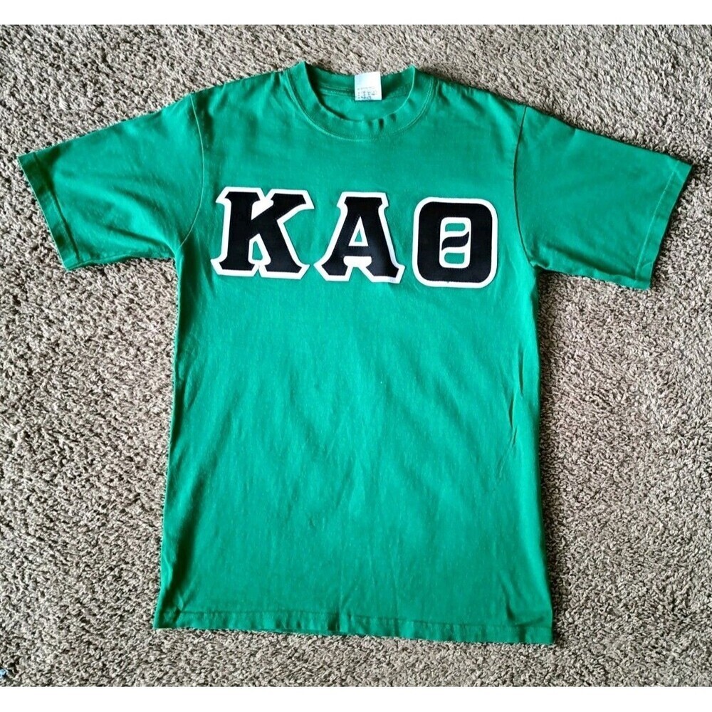 Kappa Alpha Theta Fraternity T-Shirt Men's Small Green Short Sleeve